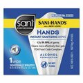 Sani Professional Hands Instant Sanitizing Wipes, Individually Wrapped Wipes, 1-Ply, 5x7.75, Unscented, White, 3000PK D33333